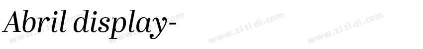 Abril display字体转换
